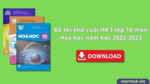 Đề thi thử cuối HK I lớp 10 môn Hoá học năm học 2022-2023