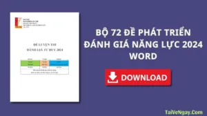 BỘ 72 ĐỀ THI ĐÁNH GIÁ NĂNG LỰC PHẦN TOÁN HỌC (WORD)